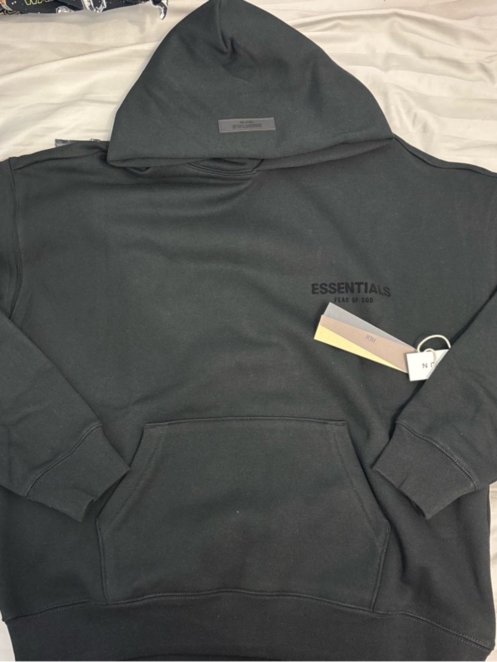 Fear of God Essentials Black Pullover Hoodie